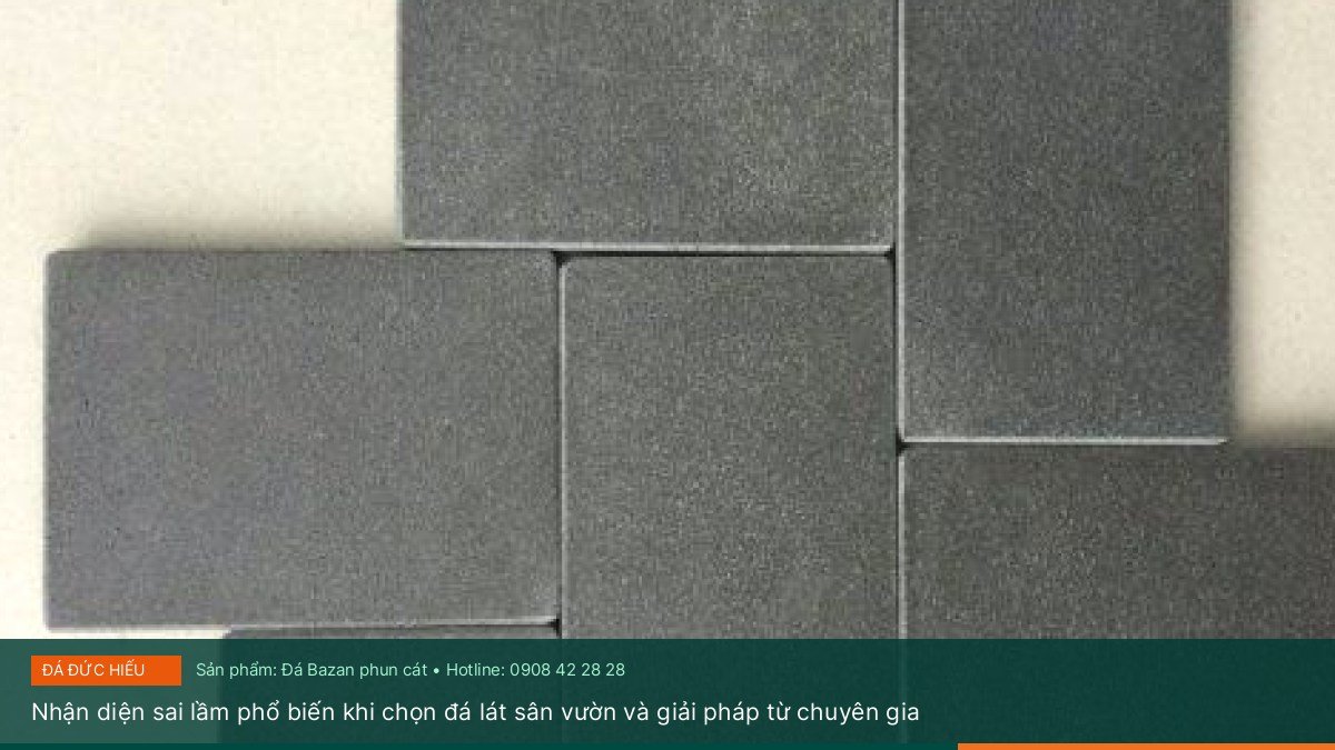 Nhận diện sai lầm phổ biến khi chọn đá lát sân vườn và giải pháp từ chuyên gia - Công nghệ phun cát tạo nhám bề mặt đá Bazan ứng dụng chống trơn trượt hiệu quả