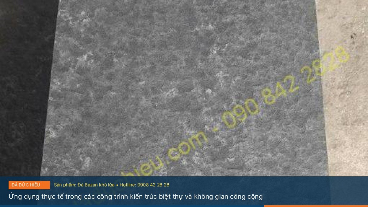 Ứng dụng thực tế trong các công trình kiến trúc biệt thự và không gian công cộng - Ưu điểm vượt trội của phương pháp khò lửa trong chế tác đá Bazan tự nhiên ngoài trời