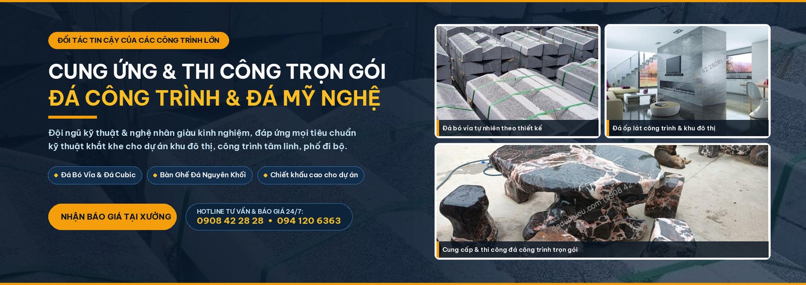 Cung Ứng & Thi Công Trọn Gói Đá Công Trình - Đá Mỹ Nghệ Đức Hiếu